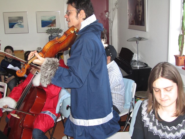 Ron on his violin